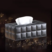 Прочный кожаный PU стандартный держатель коробки ткани для домашнего офиса автомобиля прямоугольный