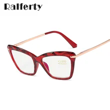 Ralferty, анти-синий светильник, очки для чтения, женские, кошачий глаз, кристаллы, очки для дальнозоркости, класс+ 1,0+ 1,5+ 2,5 FR97533