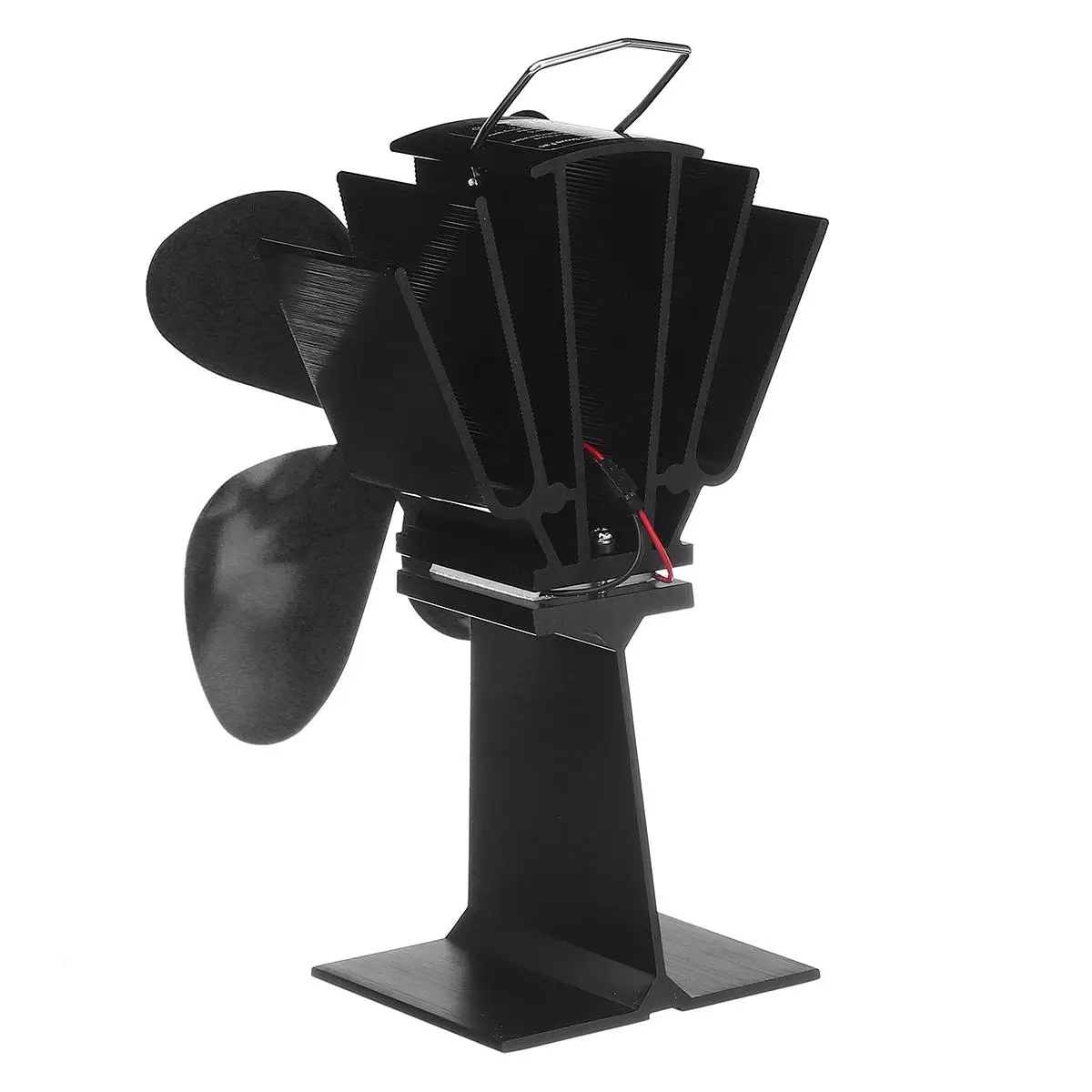 Black 4 Blade Горячий камин 2/4 лопастей вентилятор для печи, работающий от тепловой энергии бревна деревянная горелка экологичный тихий вентилятор домашний эффективный инструмент распределения тепла - Цвет: Black 4 Blade