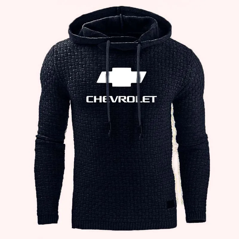 Толстовки для мужчин автомобиль Chevrolet логотип печати Толстовка весенние осенние мужские толстовки спортивная хип хоп harajuku Повседневная Толстовка спортивный костюм - Цвет: Тёмно-синий