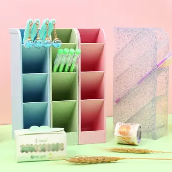 

Inclined Pen Pencil Holder Stationery Storage Box Creative Fashion Multi-Function Office Desk Storage Box Stationery for school