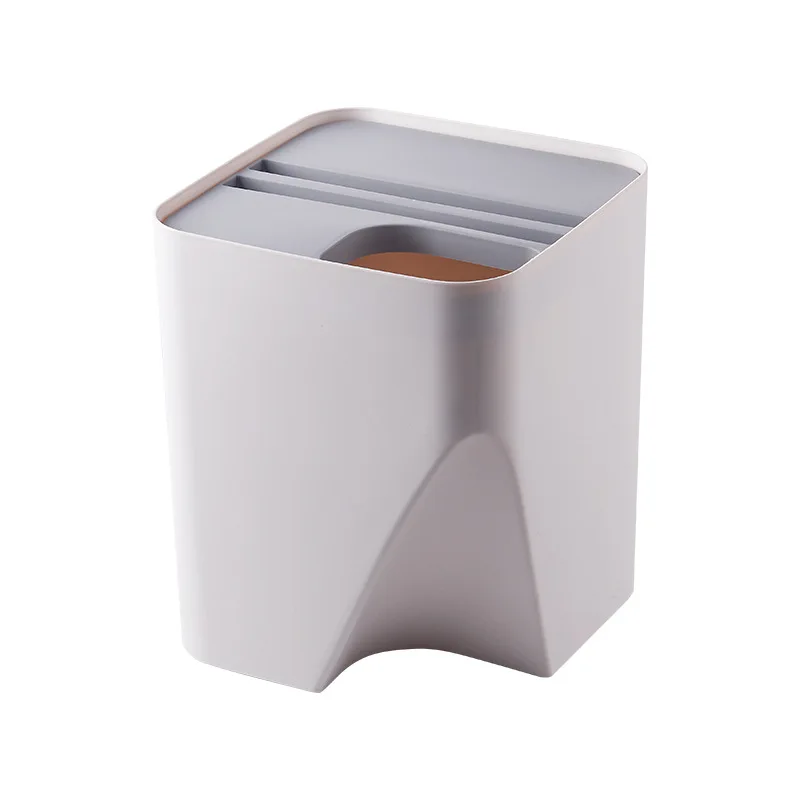 Konco Сортировка отходов мусорное ведро переработка мусорное ведро экологически чистый бытовой разделительный мусор ведро для ванной кухни - Цвет: White 16 L