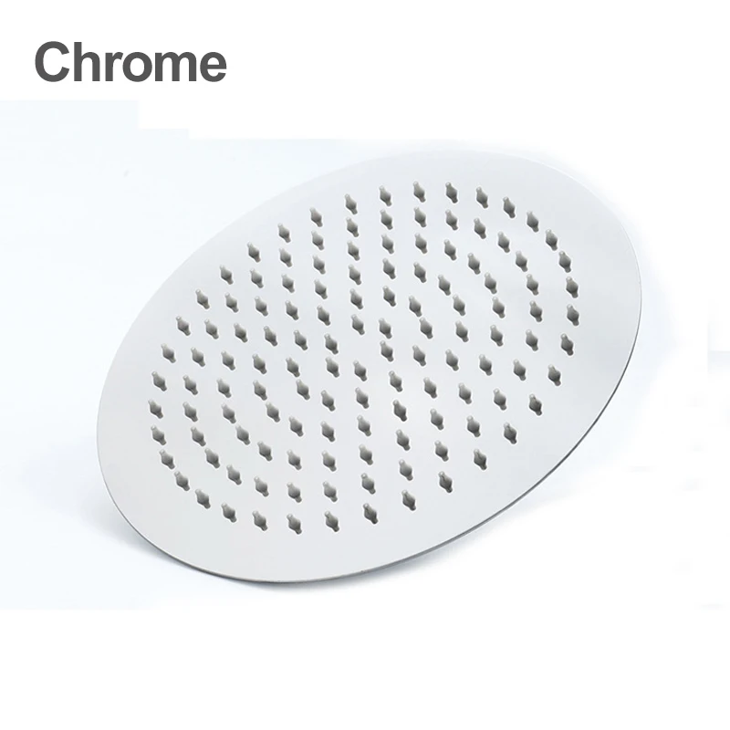 Round Chrome Ванная комната Радужная дождевая душевая головка потолочная душевая головка светодиодный светильник душ сила воды красочный дождевой Душ 16 дюймов - Цвет: Round Chrome