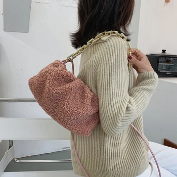 

Winter New Fashion Shoulder Bag Soft Warm Fur Bag Crossbody Bag Female Bag Plush Handbag Messenger Bag Women 2020
