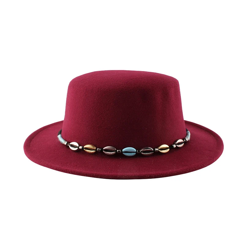 

Explosive style dome woolen hat for autumn and winter warmth small flat top shell felt hat women wholesale sombreros de mujer