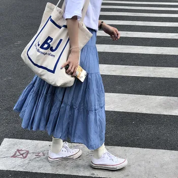 

2020 Autumn and Winter Women Boho Long Skirt High Waist Ruffles White Beach Skirts Pink Jupe Femme Tulle Skirt Saia Midi Faldas