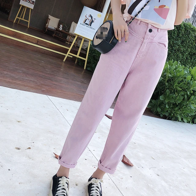 US $24.00 Mishow 2019 Summer Women Jean pants Ankle-length High Waist Harajuku Harem pants New Korea Trousers