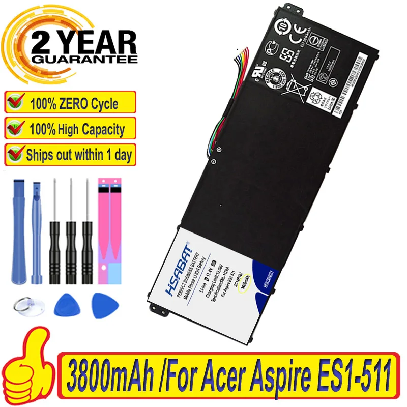 Лидирующий бренд 100% новый AC14B18J Батарея для Acer Aspire ES1 511 512 V3 111P CB3 531 311 TravelMate B115 B116