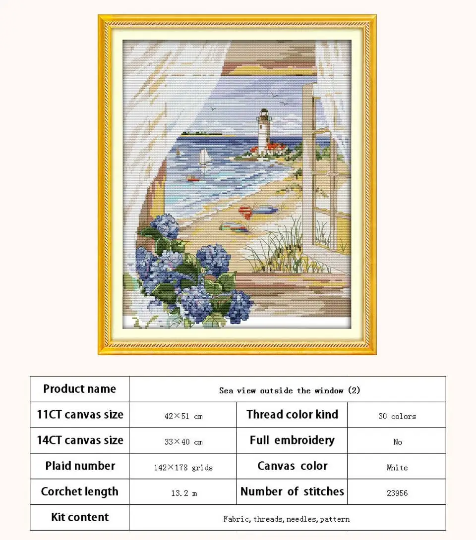 The Surf ~ Seascapes ~ DIY Counted Cross Stitch Pattern