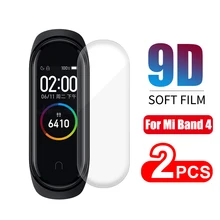 3 шт Защитная пленка для Xiaomi Mi Band 4 3 2 Смарт Браслет Полный экран протектор Гидрогелевая пленка не закаленное стекло(China)