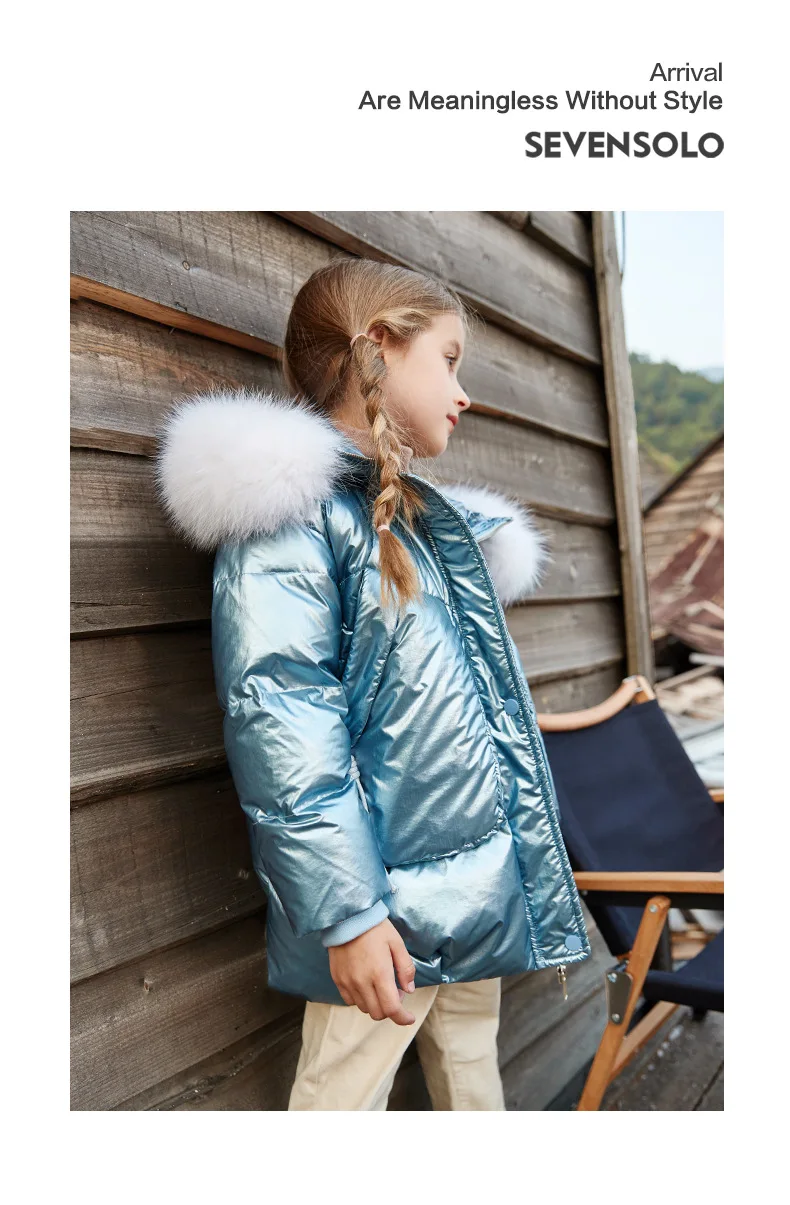 Брендовые Детские куртки-пуховики из 94% белого утиного пуха; новые зимние Утепленные глянцевые пуховые пальто; Одежда для девочек; одежда подростка; ws1258