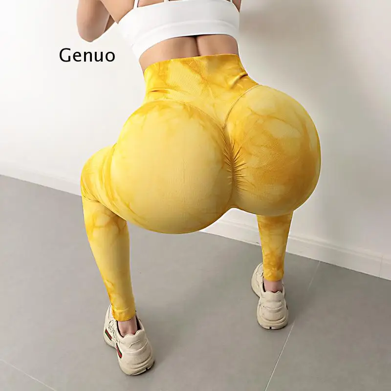 

Леггинсы Tie Dye, спортивные женские пикантные штаны для фитнеса и йоги с высокой талией, красочные спортивные колготки, одежда для бега, тренировок, тренажерного зала