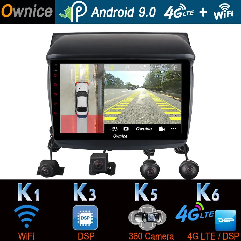 1 din 360 панорамный 4GSIM Android 9 0 8 ядер 4 + 64 Гб GPS CarPlay DSP автомобильный мультимедиа для