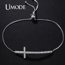 UMODE, Ретро стиль, крест, браслеты для женщин, CZ Кристалл, браслеты и браслеты, отрегулируйте рождественские подарки, для девушек, вечерние, модные ювелирные изделия UB0205