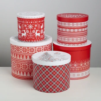 

Set of gift boxes 5 in 1 "Scandinavian patterns", 13 × 14‒19.5 × 20 cm