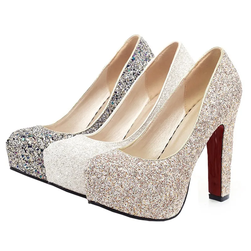 bling block heels