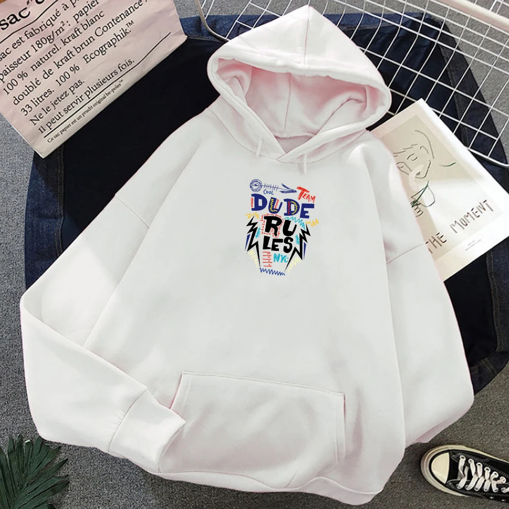 Hoodies Women Plus Velvet Winter Warm Oversizeprint Letter Hoodies Sweatshirt Womens Hoodie Korean Style Simple Sweatshirt
