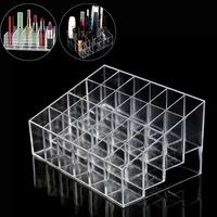 24 Trapezoid Clear Makeup Lipstick Stand Case Organizer 2