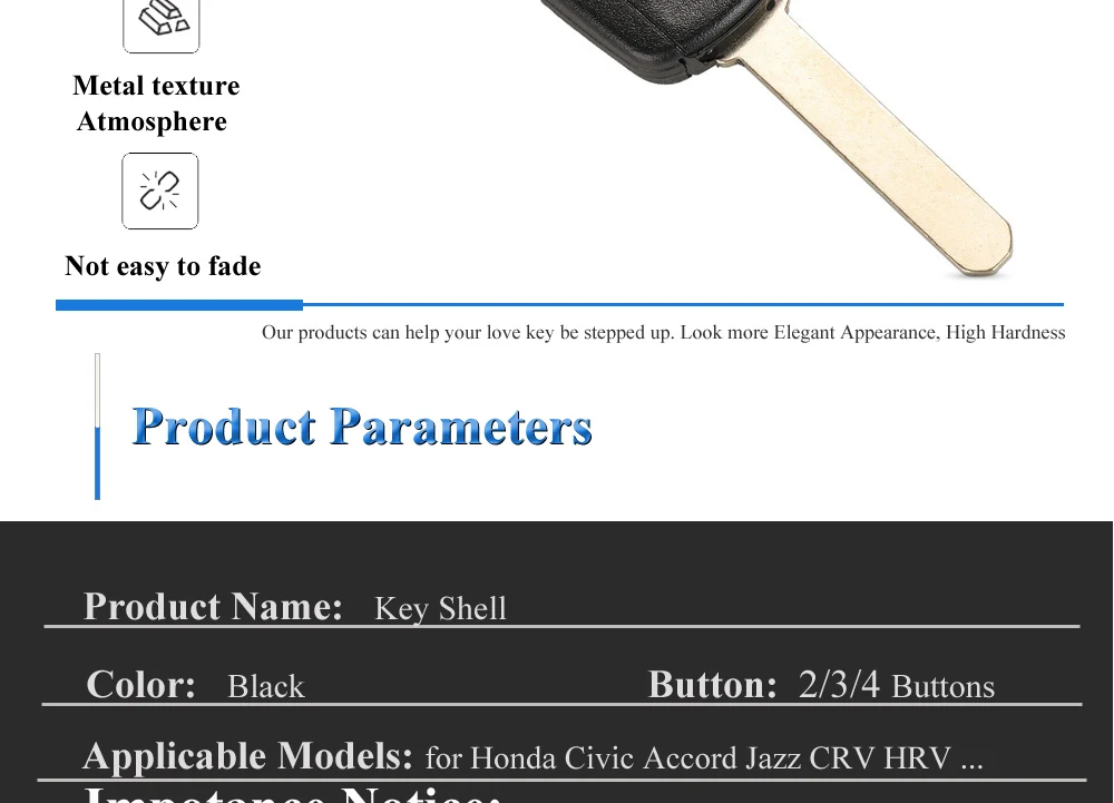 Keyforkess 2/3/4 Bottoni Auto di Vibrazione A Distanza Chiave Borsette Fob Fit per Honda Acura Civic Accord Jazz CRV HRV chiave di Custodia di Ricambio 10 Keyforkess 2/3/4 Bottoni Auto di Vibrazione A Distanza Chiave Borsette Fob Fit per Honda Acura Civic Accord Jazz CRV HRV chiave di Custodia di Ricambio - H6163e3e0d2024c099aa5c1c97043f0b5l