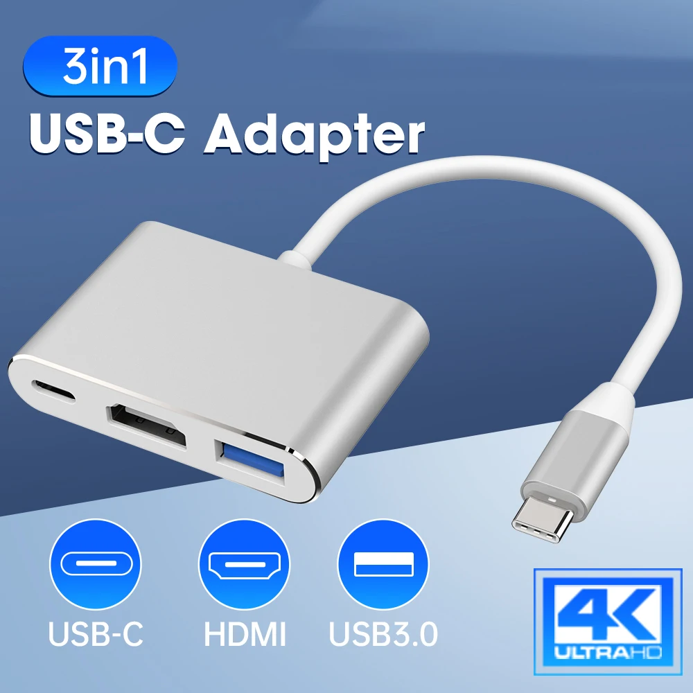Адаптер кабеля USB C в HDMI 3 1 для Samsung Huawei Apple Mac Usb Type к 4K|Кабели VGA| |