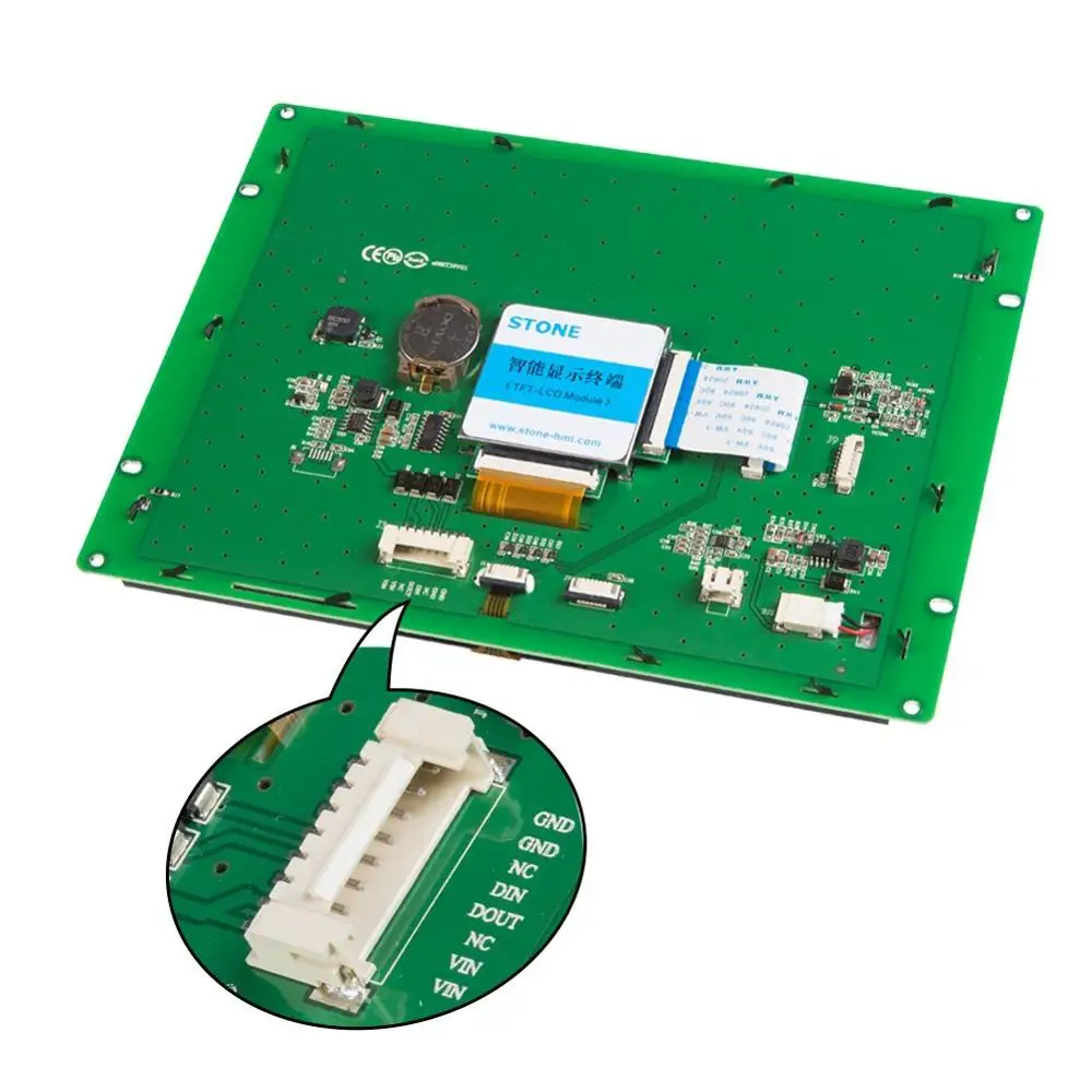 8 дюймов HMI камень TFT ЖК-модуль STI080WT-01 с сенсорной панелью+ плата контроллера+ программное обеспечение