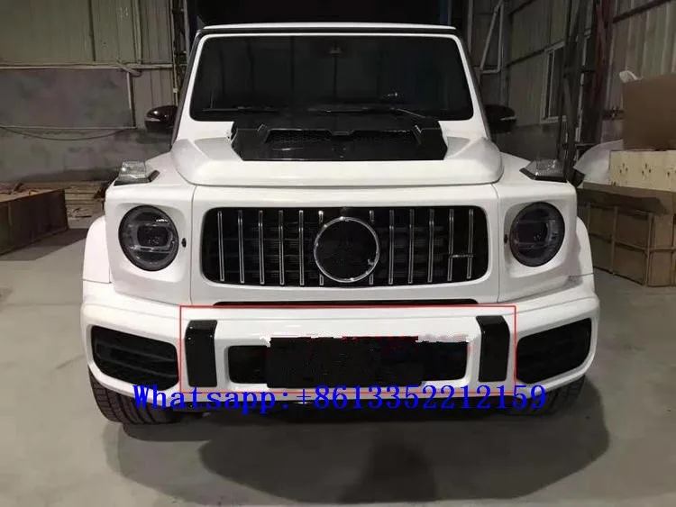 G class w464 G63 G500 eurocar style front bumper rear bumper cover for G wagon w463A G500 G63 dry carbon fiber bumper cover (14)