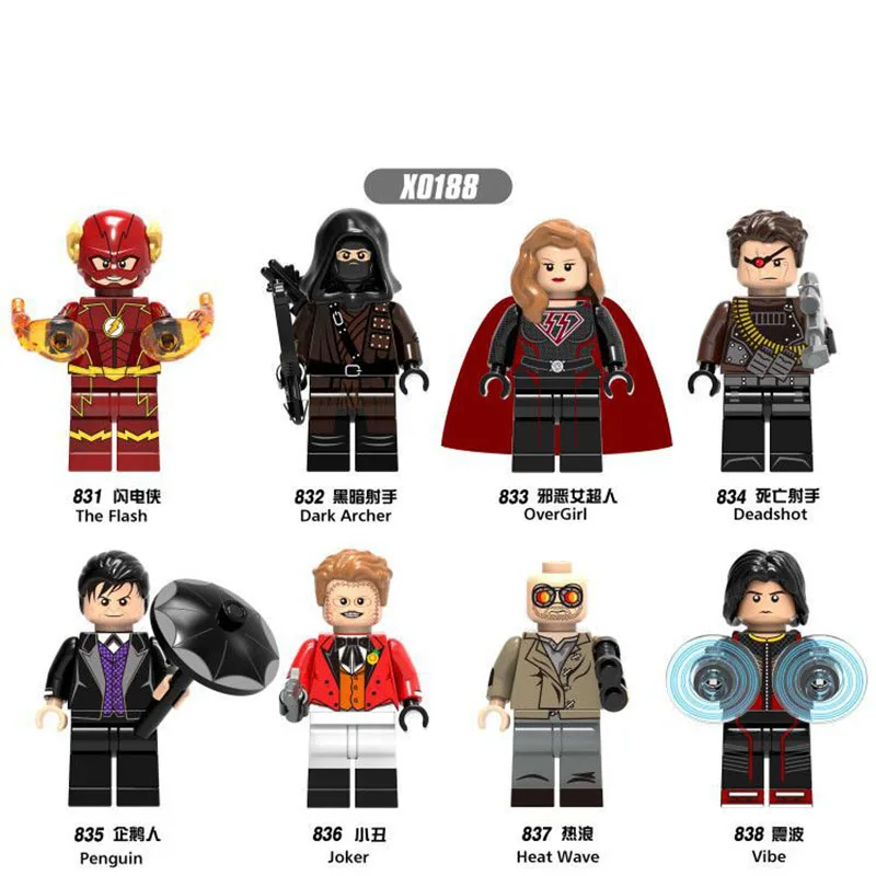 

Single Sale Building Blocks Bricks OverGifl Deadshot Penguin Joker Heat Wave Vibe The Flash Dark Action Toys For Children X0188