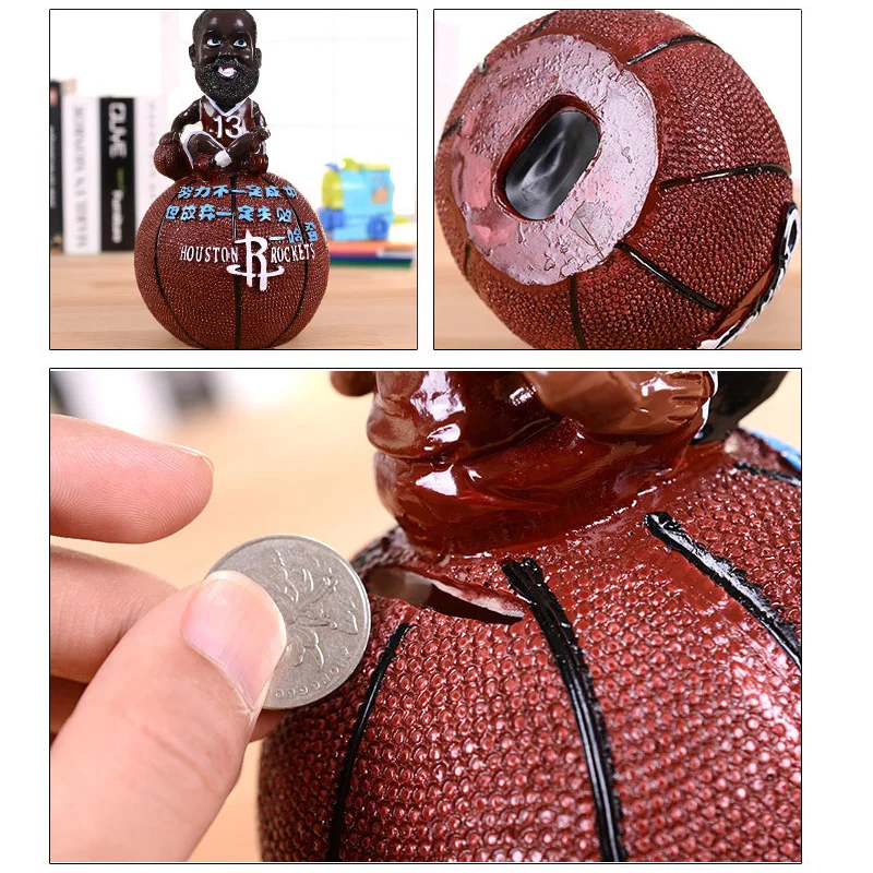 

Piggy Bank Home Decoration Accessories Decoration Home NBA Star Pick James Harden Cartoon Characters Arrangement Basketball Pick