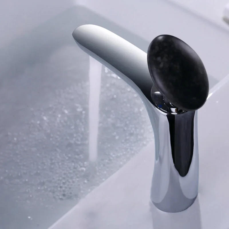 Черный смеситель для ванной комнаты красный кран с одной ручкой кран с водопадом Современная Ванна смеситель для воды круглый умывальник водопроводный кран Набор раковина ванна AWN0056