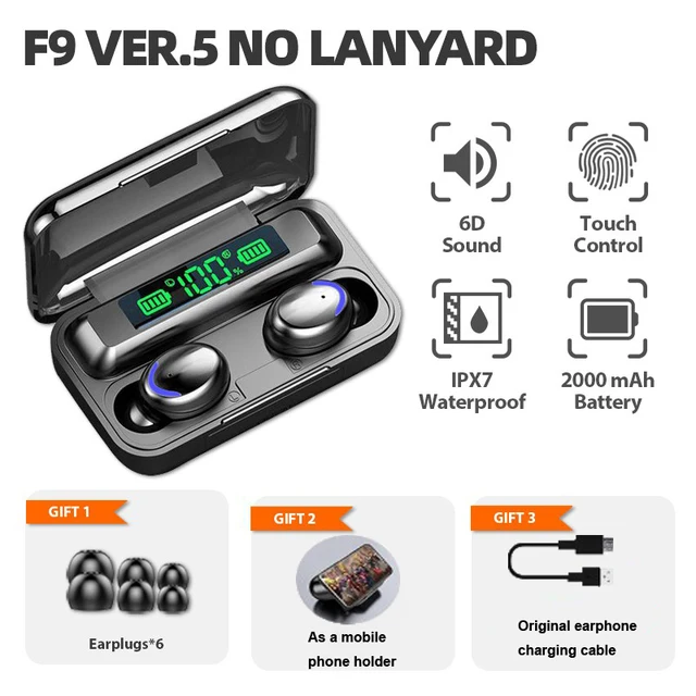 Original AMOI F9 TWS Bluetooth 