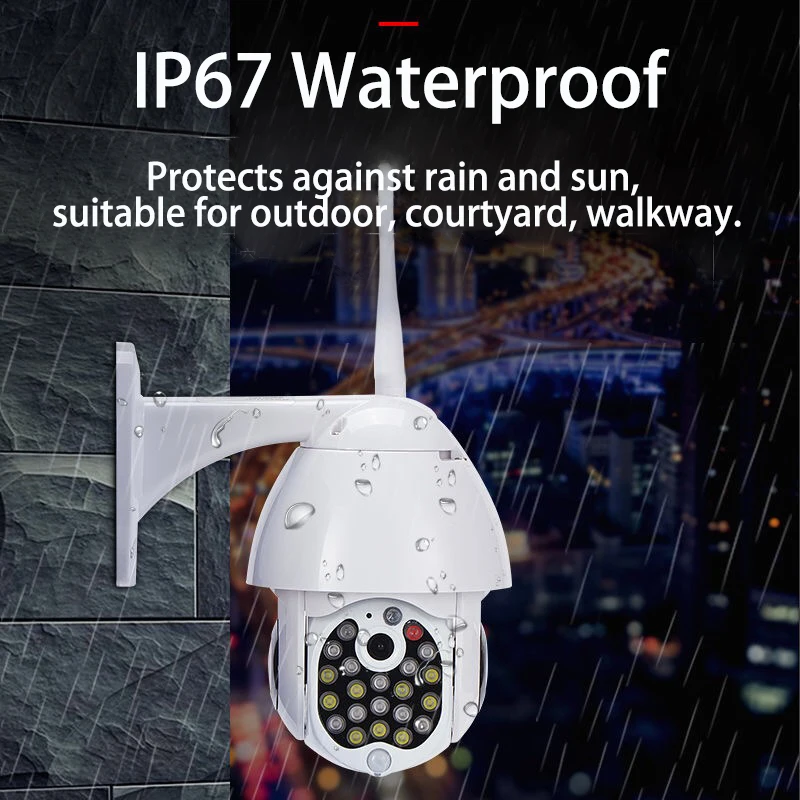 Смарт wifi камера наружная PTZ водонепроницаемая IP камера 1080p скорость CCTV камера безопасности s IP камера wifi 2MP ИК домашний Surveilance