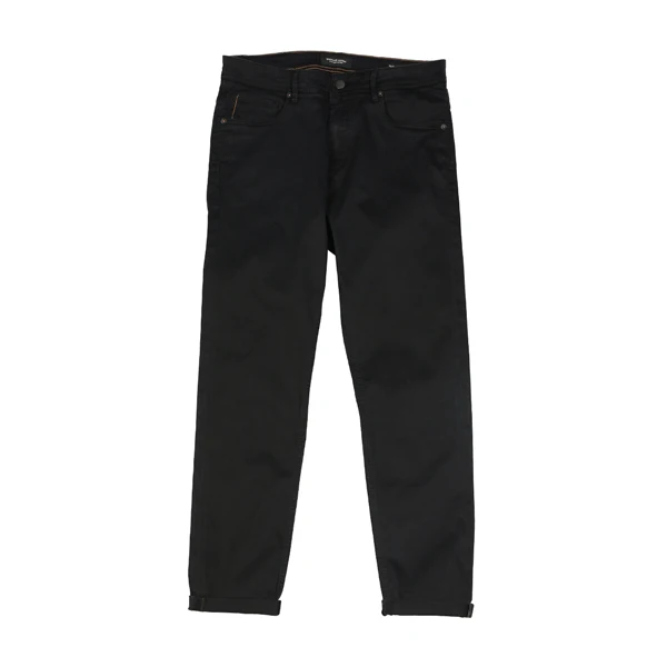 SIMWOOD осень зима брюки мужские повседневные Высококачественные винтажные вымытые высококачественные Брендовые брюки 190453 - Цвет: black