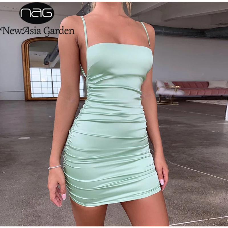 Square neck backless dress Clearance