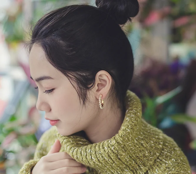 Японские и корейские модные инкрустированные жемчугом серьги простого дизайна популярные ретро серьги высокого качества