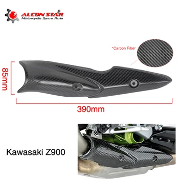 

Alconstar-Motorcycle Exhaust System Middle Link Pipe Carbon Fiber Heat Shield Cover Guard Anti-Scalding Shell For Kawasaki Z900