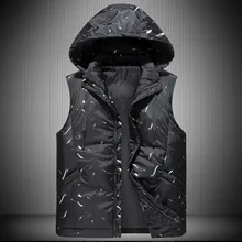 Зимний хлопковый жилет Мужская осенняя и зимняя мужская куртка среднего возраста корейский стиль тренд теплый толстый большой размер мужская одежда Талия