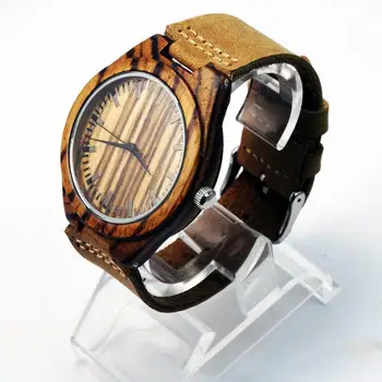 

Zebra Wooden Case Japan MOVT Quartz Watch Men