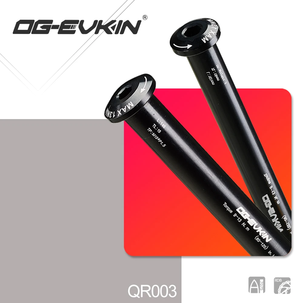 Tanie OG EVKIN QR 003 hamulec tarczowy Quick Release M15 M12 * P1.5 oś tylna Front 15x100mm tył 12x142mm szaszłyki rower do płyty QR