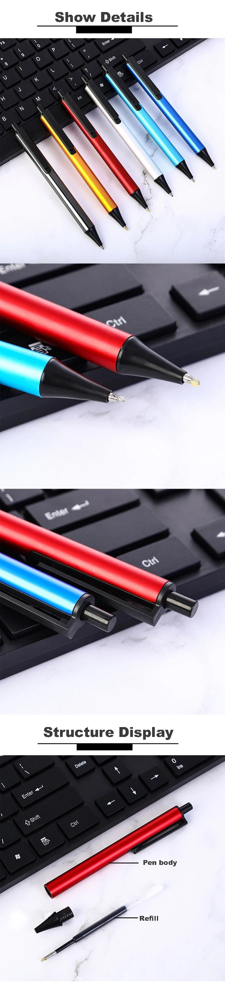 Peças de Metal Estudantes de Negócios Canetas para Escrever Artigos de Papelaria Retrátil Escola Escritório Exame Assinatura Gel Presentes Tinta Preta 10 4 Computers & Electronics
