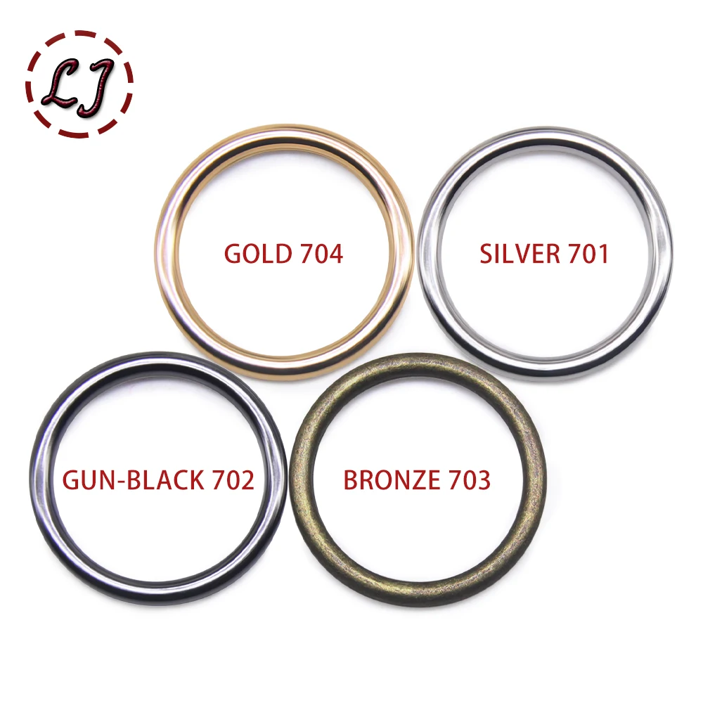 Wholesale 20pcs/lot 20mm/25mm/30mm/35mm black bronze gold silver circle ring Connection alloy metal shoes bags Belt Buckles DIY