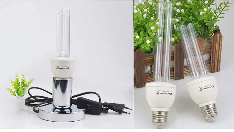 15W 25W UV lamp Quartz Germicidal Disinfection UVC CFL Ozone LED Light bulb Ultraviolet Sterilizer bacterial Kill Mite Home lamp