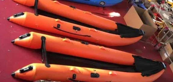 365 см надувная байдарка надувная рыболовная лодка портативный спортивный каяк каноэ/Весла с веслами для продажи - Цвет: Orange