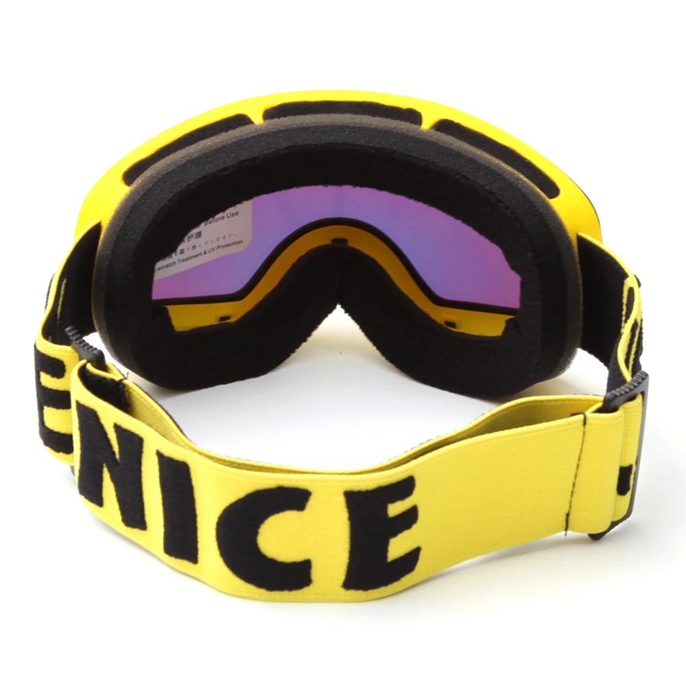 Детские очки для катания на лыжах, сноуборде, катании на коньках, УФ-защита, анти-туман, широкие сферические линзы, противоскользящий ремешок, шлем, совместимый