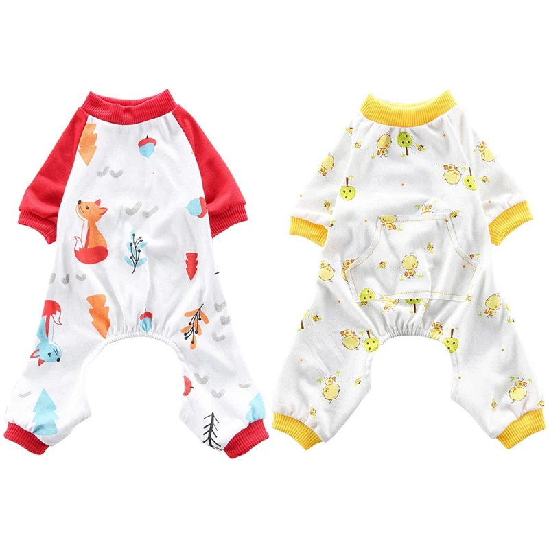 

Dog Clothes Printed Casual Waterproof Pajamas Costumes Outerwear For Small Dogs Puppy Chihuahua Product Pets Supplies