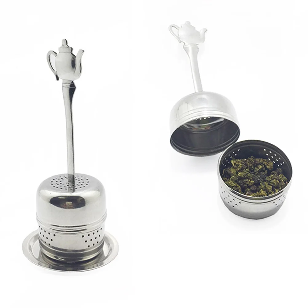 

With Handle Leaf Easy Clean Coffee Rustproof Home Heat Resistant Tea Infuser Accessories Stainless Steel Diffuser Gift Kitchen