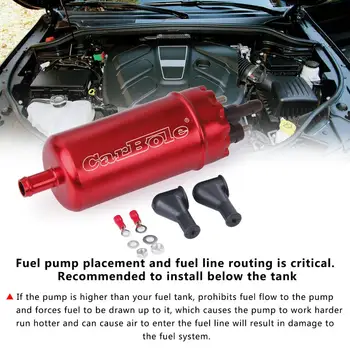 

Red & Black 125 PSI EFI Inline High Pressure Electric Fuel Pump Universal Oil Pump Car Acessories Fit for ALFA ROMEO FIAT JAGUAR