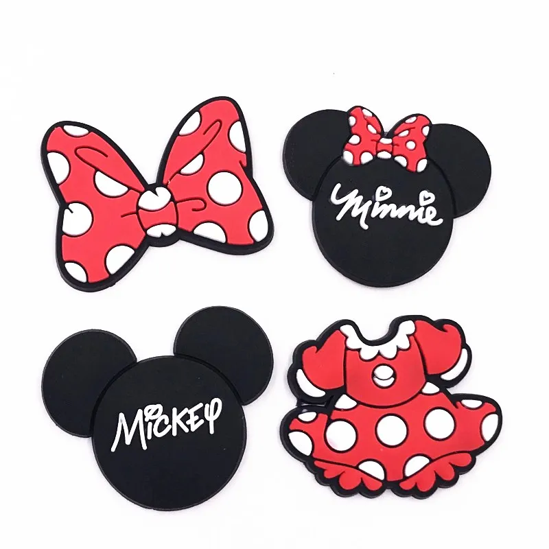 

1Pcs New Minnie Mickey Rosette Series PVC Badges Trend Ornaments For Woman Kids Label Skirt Vest Pins Brooches Children Gift