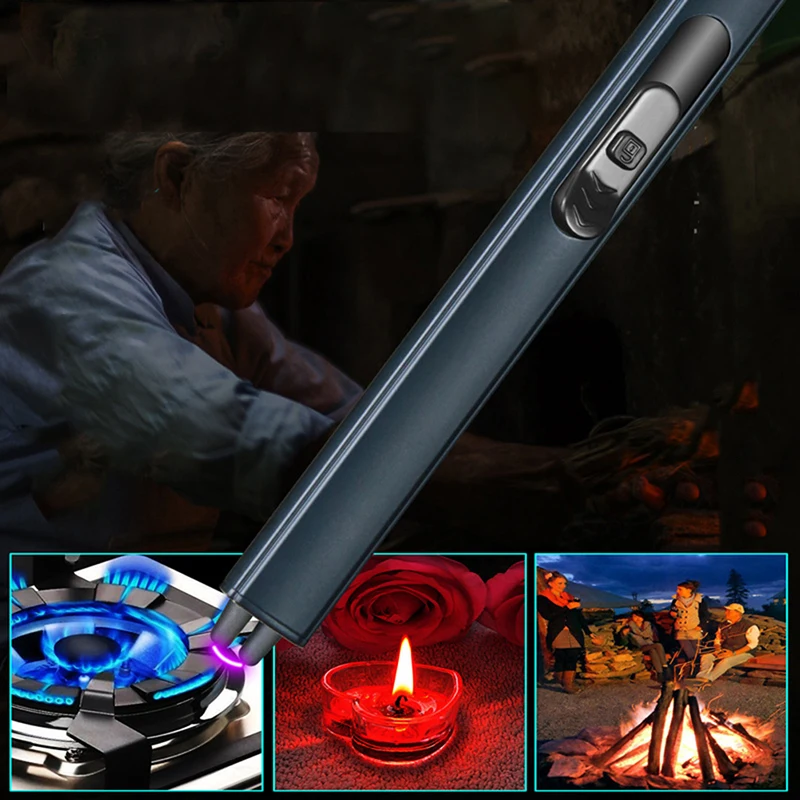 

USb Charging Arc Lighter Plasma Cigarette Electric Pulse Lighters Fireworks for BBQ Kitchen Candle Lighters Pipe Smoking