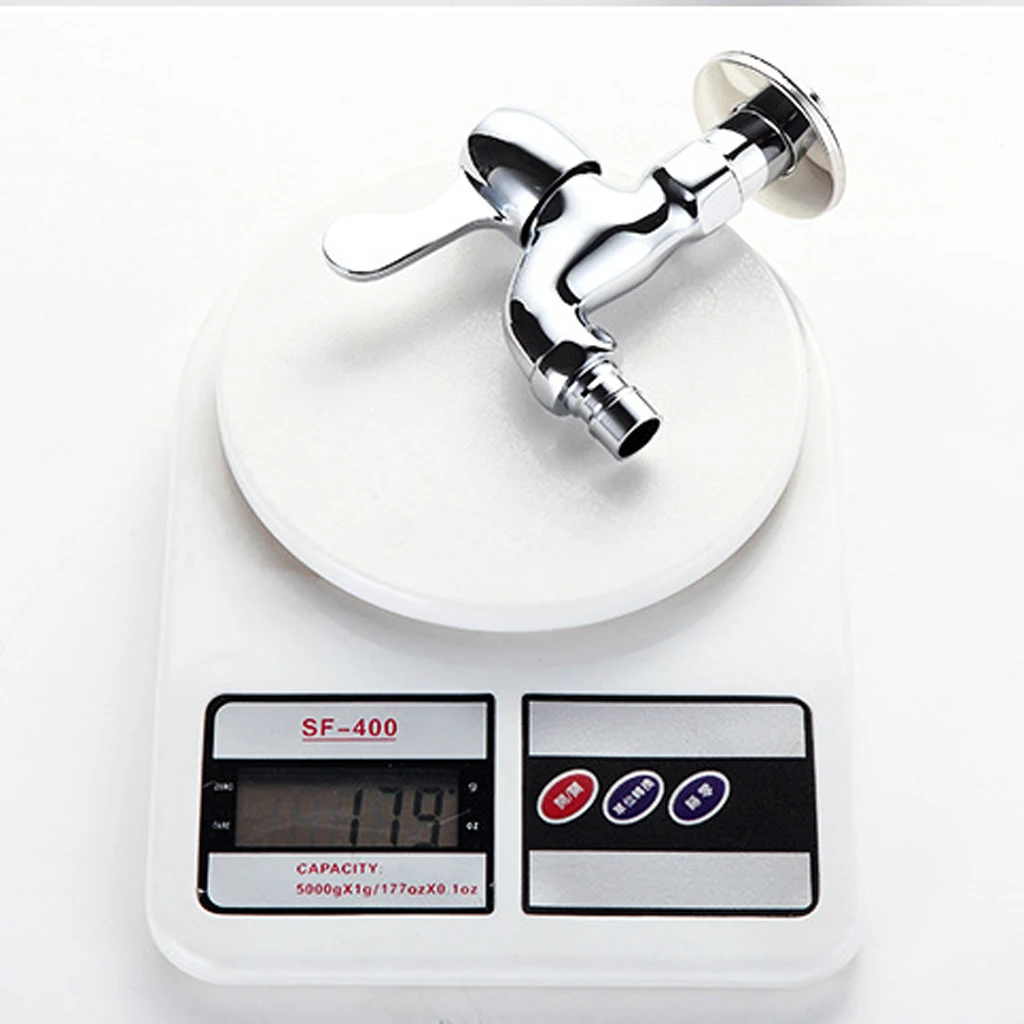 Brass Chrome Plated Washing Machine Wall Mounted Bathroom Kitchen Faucet Tap
