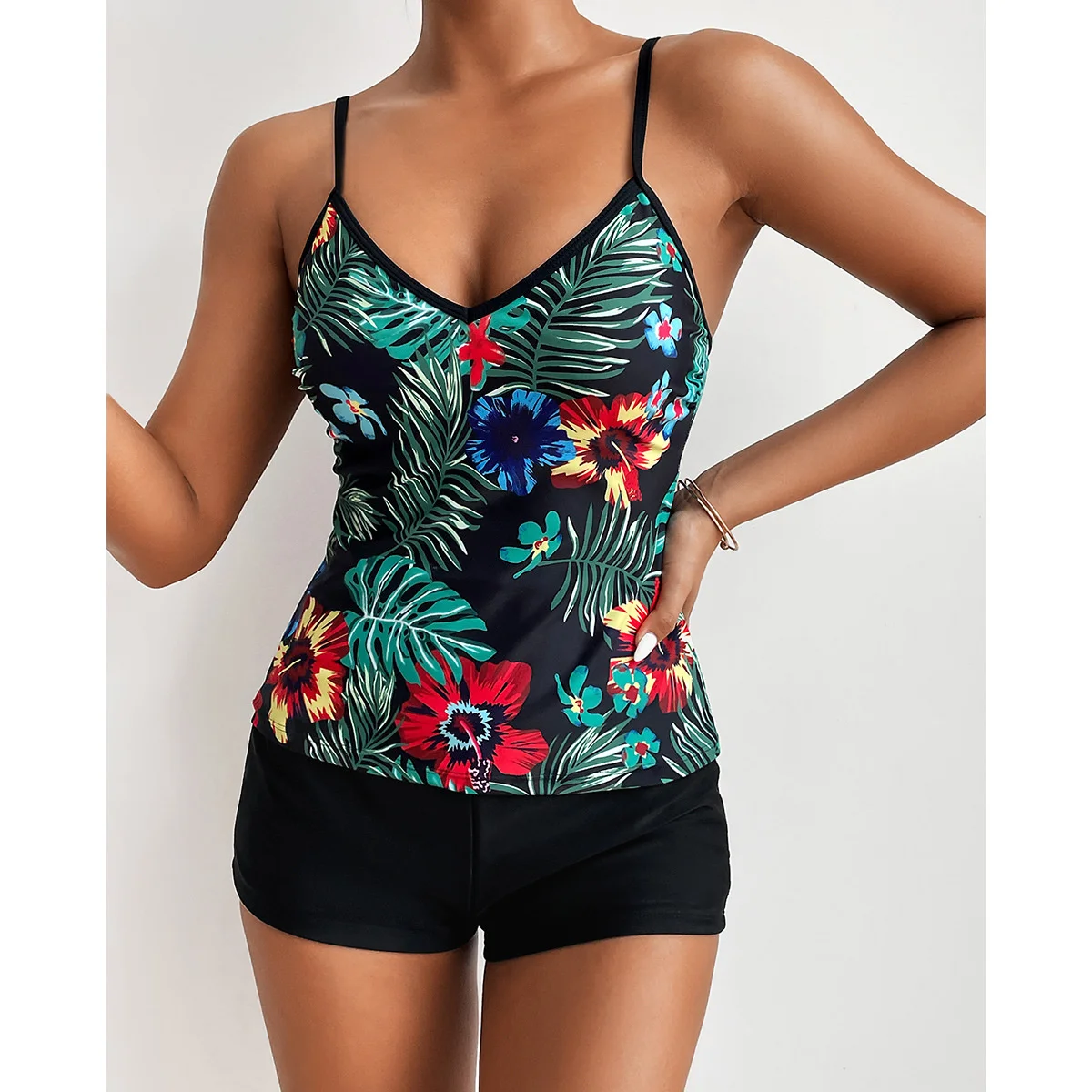 Sexy Large Swimsuits Plus Size Tankini Sets Female Swimwear Beach Wear Two-Piece Bathing Suit Sports Pool Women's Swimming Suit